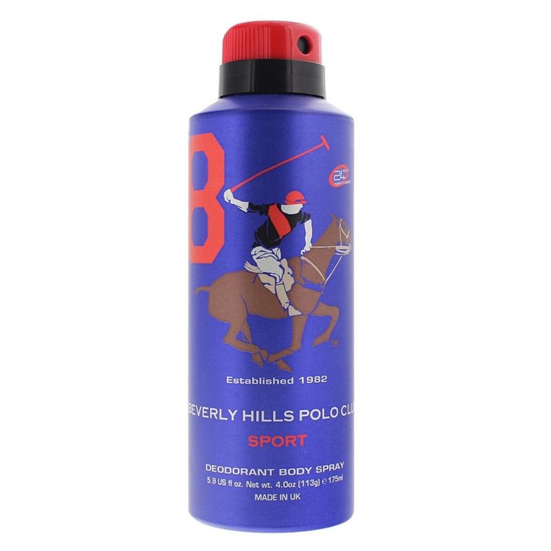 Beverly Hills Polo Club No.8 Sport Deodorant Body Spray For Men 175ml at Ratans Online Shop - Perfumes Wholesale and Retailer Deodorants