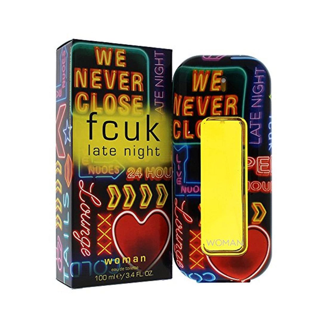 French Connection United Kingdom FCUK Late Night for Women Eau De Toilette 100ml at Ratans Online Shop - Perfumes Wholesale and Retailer Fragrance
