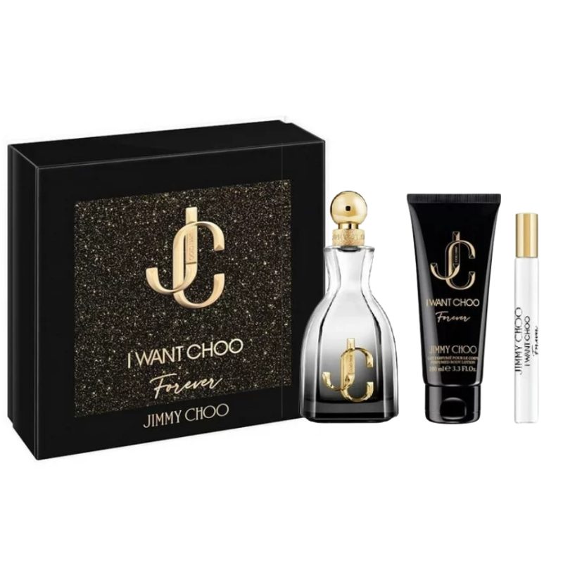 Jimmy Choo I Want Choo Forever Eau De Parfum 3 Piece Gift Set for Women 100ml at Ratans Online Shop - Perfumes Wholesale and Retailer Gift Set