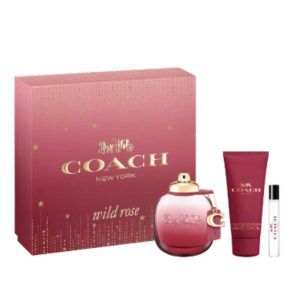 Coach New York Wild Rose Eau De Parfum 3 Piece Gift Set for Women 90ml at Ratans Online Shop - Perfumes Wholesale and Retailer Gift Set