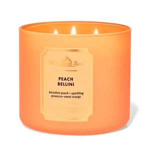 Bath & BodyWorks Peach Bellini 3-Wick Scented Candle - Ratans Online Shop - Perfumes Wholesale & Retailer - Candles