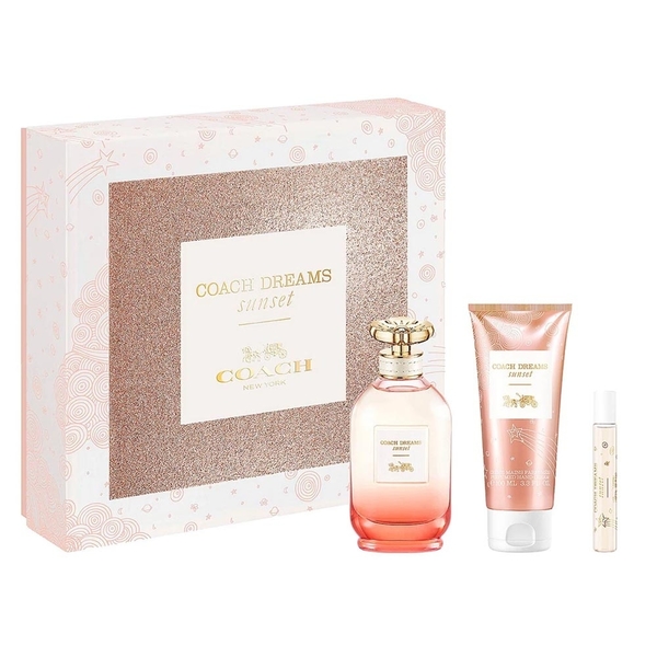 Coach Dreams Sunset for Women Eau De Parfum 3 Piece Gift Set 90ml - Ratans Online Shop - Perfumes Wholesale & Retailer - Women>Gift Set