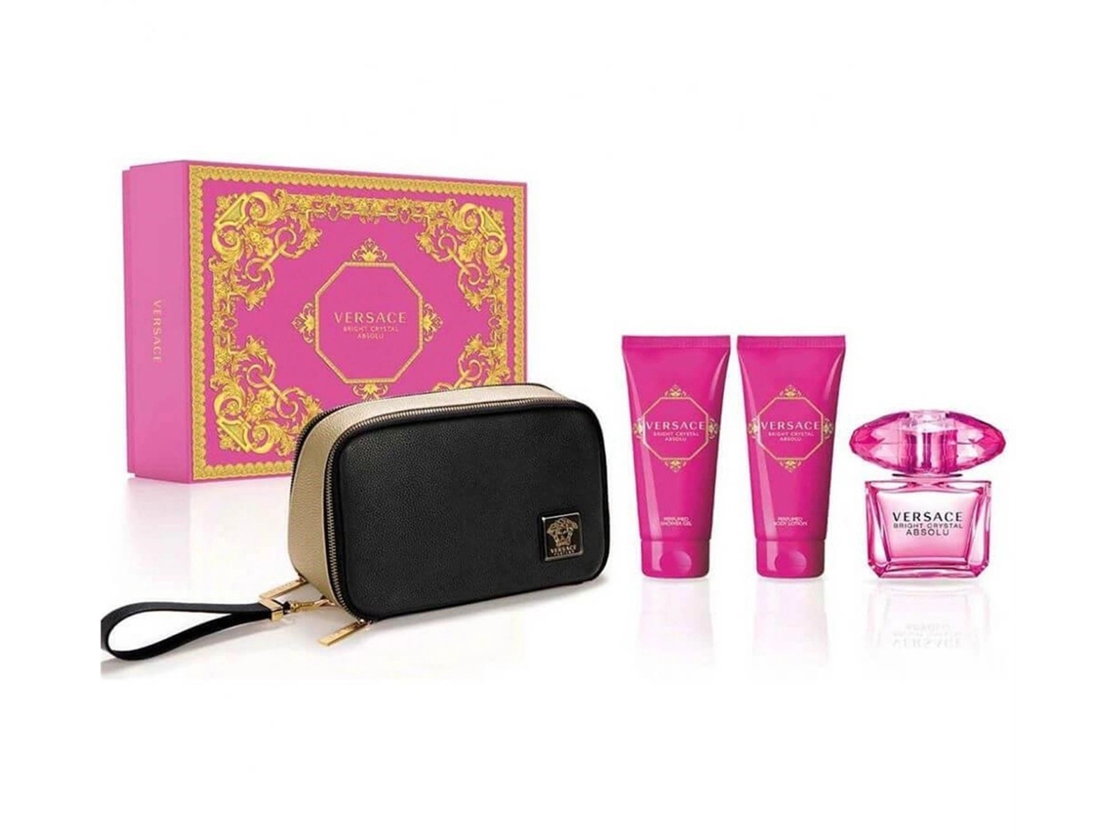 Versace Bright Crystal Absolu EDT 4 Piece Perfume Gift Set For Women at Ratans Online Shop - Perfumes Wholesale and Retailer Gift Set