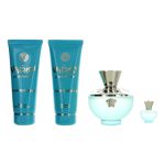 Versace Dylan Turquoise 4 Piece Perfume Gift Set for Women 100ml at Ratans Online Shop - Perfumes Wholesale and Retailer Gift Set 4