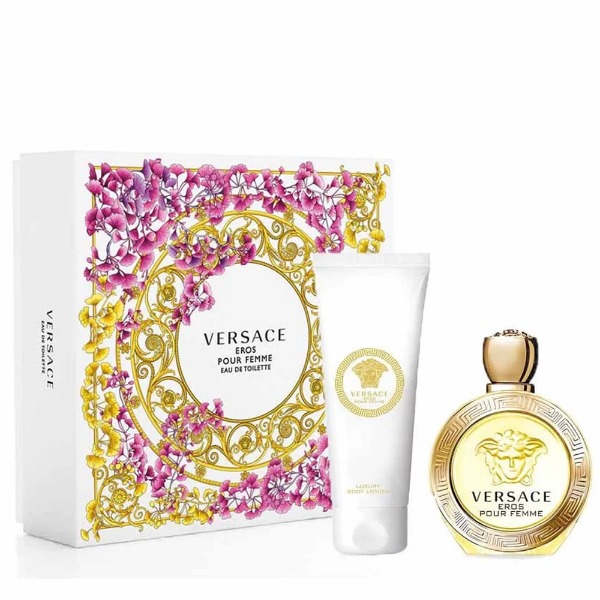 Versace Eros Pour Femme Eau De Toilette 2 Piece Gift Set for Women 100ml at Ratans Online Shop - Perfumes Wholesale and Retailer Gift Set