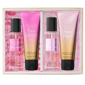 Victoria's Secret Pure Seduction & Velvet Petals For Women 4 Piece Gift Set - Ratans Online Shop - Perfumes Wholesale & Retailer - Women>Gift Set