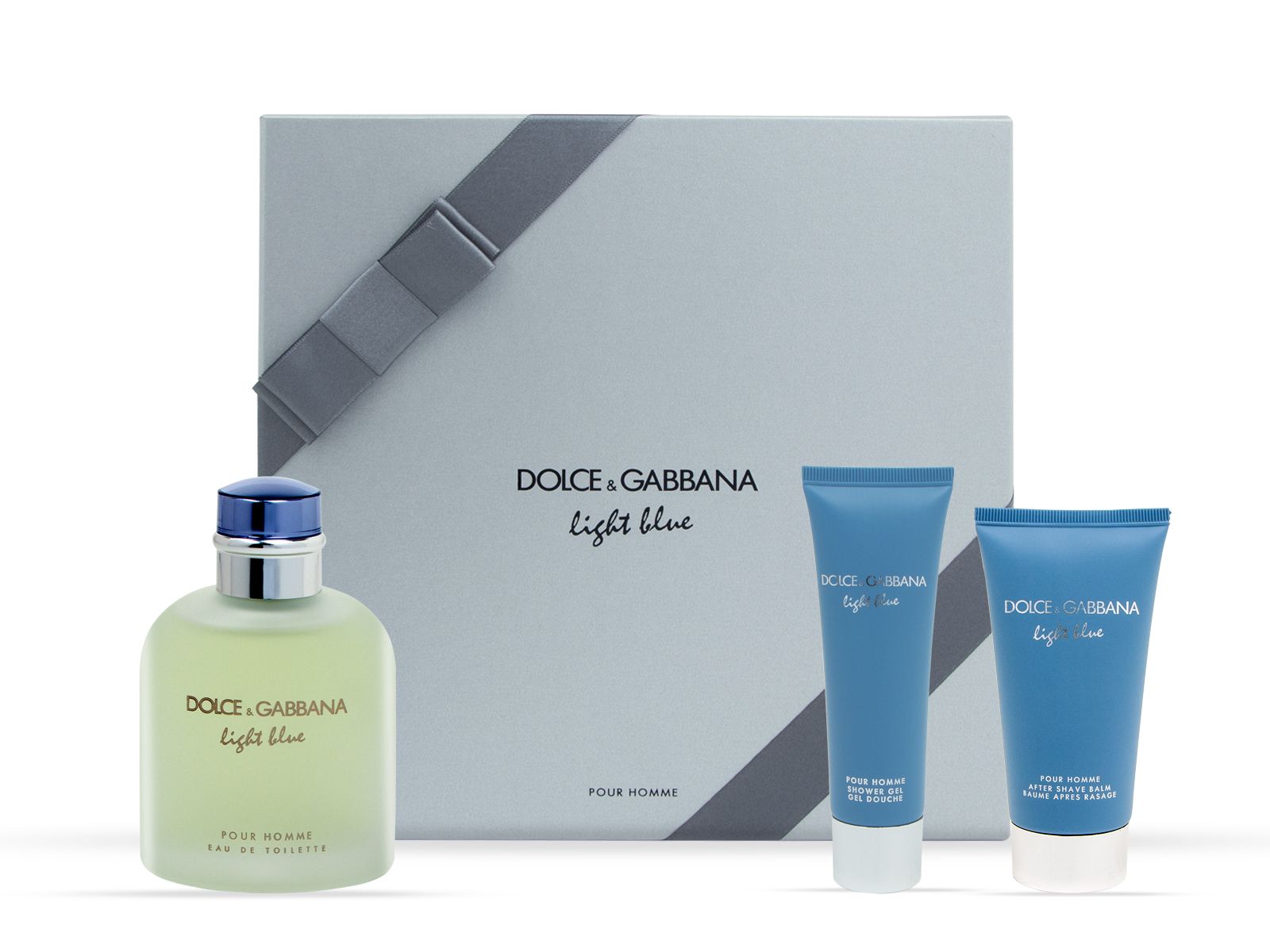 Dolce & Gabbana Light Blue For Men Eau De Toilette 3 Piece Gift Set 125ml at Ratans Online Shop - Perfumes Wholesale and Retailer Fragrance