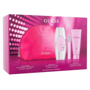 Guess Pink 4 piece Gift Set for Women at Ratans Online Shop - Perfumes Wholesale and Retailer Gift Set
