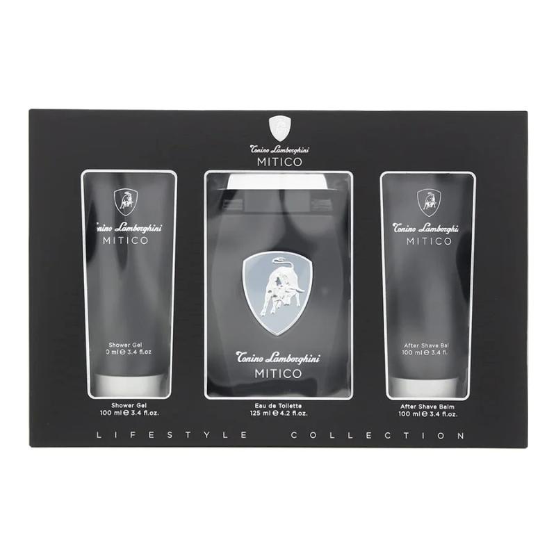 Tonino Lamborghini Mitico Eau De Toilette 3 Piece Gift Set for Men 125ml at Ratans Online Shop - Perfumes Wholesale and Retailer Fragrance