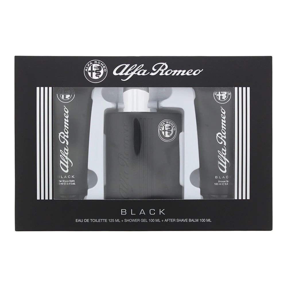 Alfa Romeo Black for Men Eau de Toilette 3 Piece Gift Set 125ml at Ratans Online Shop - Perfumes Wholesale and Retailer Fragrance