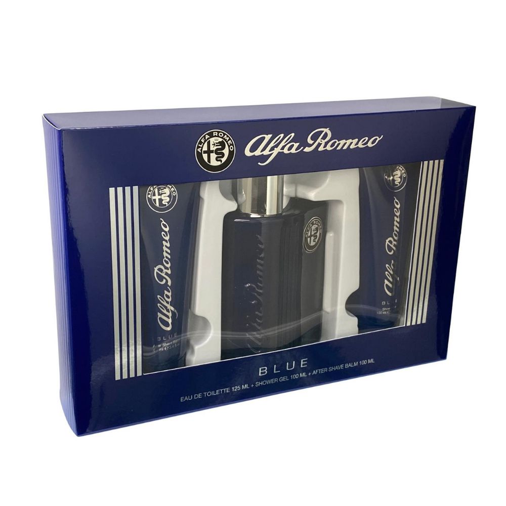 Alfa Romeo Blue for Men Eau de Toilette 3 Piece Gift Set 125ml at Ratans Online Shop - Perfumes Wholesale and Retailer Fragrance