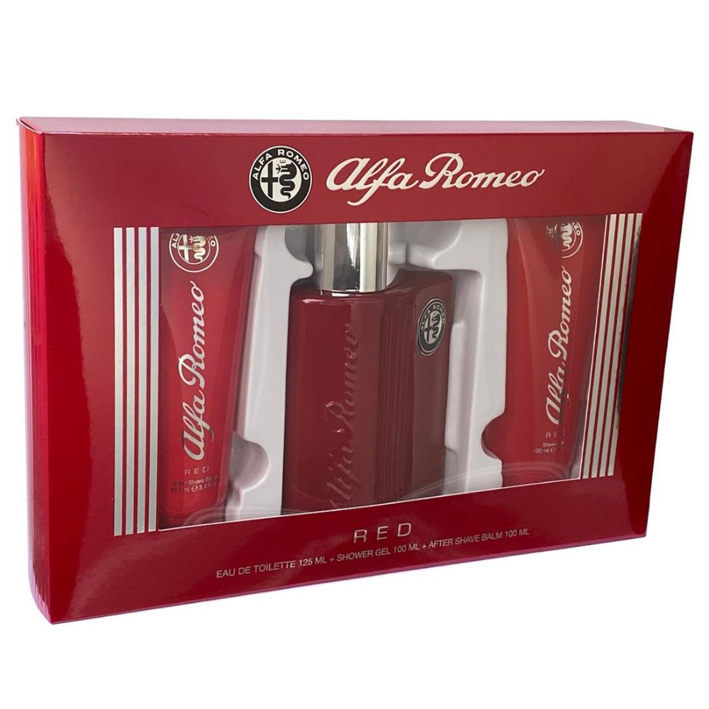 Alfa Romeo Red for Men Eau de Toilette 3 Piece Gift Set 125ml at Ratans Online Shop - Perfumes Wholesale and Retailer Fragrance