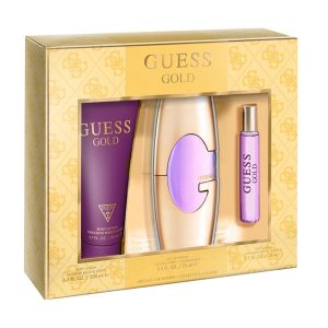 Guess Gold Eau De Parfum  For Women 3 Piece Gift Set 75ml at Ratans Online Shop - Perfumes Wholesale and Retailer Gift Set